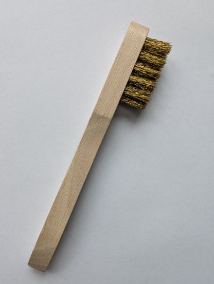 Feinbürste, klein, Messingdraht gewellt 0,15mm