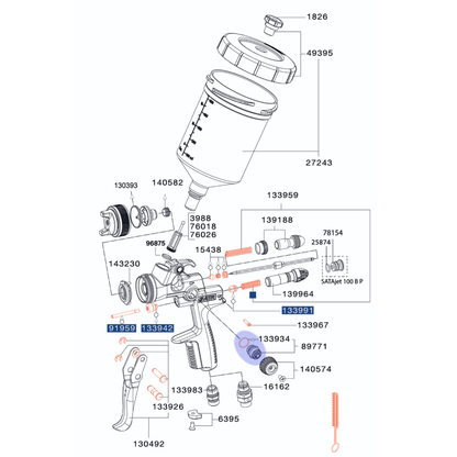 SATA Spindel für R-/B-Regulierung 89771