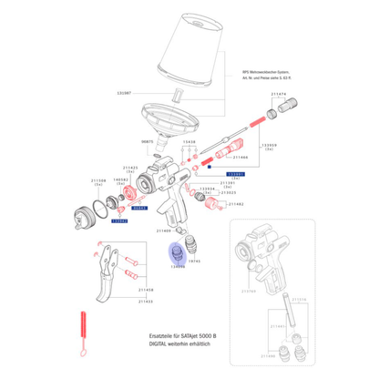 SATA Luftanschlussstück 1/4" (Außengewinde) 134098