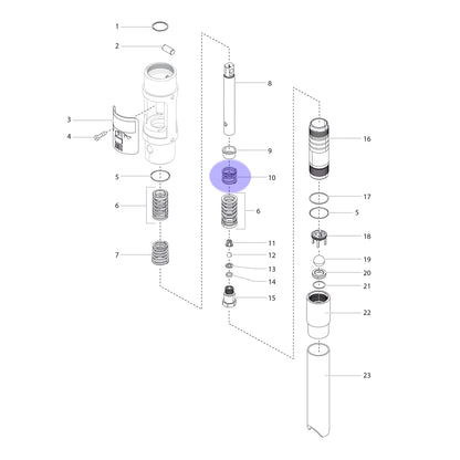 Untere Packungsfeder